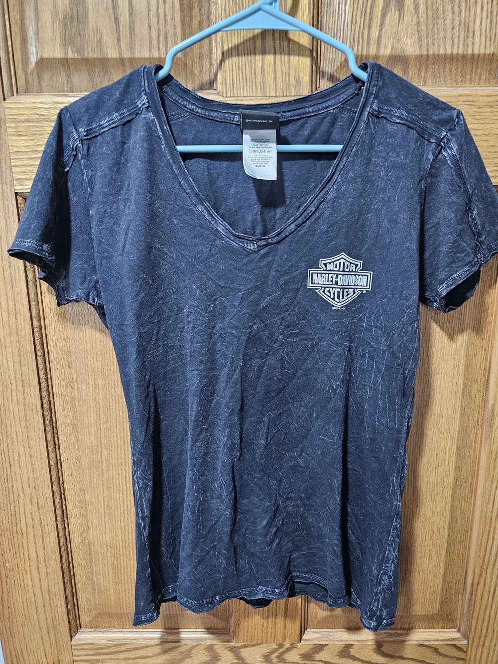 Harley-Davidson Women's Black V-Neck Logo Tee